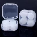 Bouchons d'oreille en silicone souple pour le sommeil, réduction du bruit, bouchons d'oreille étanches, accessoires de natation, blanc, 16 pièces, 8 pièces 1