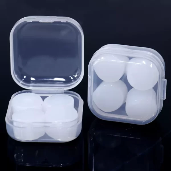 Bouchons d'oreille en silicone souple pour le sommeil, réduction du bruit, bouchons d'oreille étanches, accessoires de natation, blanc, 16 pièces, 8 pièces 1