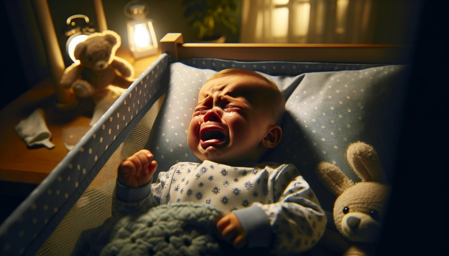 Bebe pleure dans son sommeil