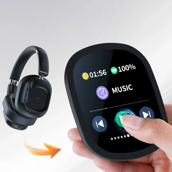 Siindoo JH-ANC930Plus casque sans fil hybride, casque antibruit actif avec écran LED à commande tactile multi-magnétique 22