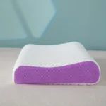Oreiller en Pectine avec Couche d'Air Respirante TPE, Lavable avec de l'Eau, Oreiller Cou Cervical Zéro Pression, Oreiller Simple en Latex pour Adulte 1